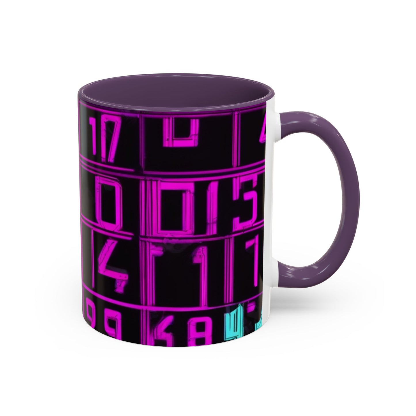 boostlete-iron-intent-pattern-plate-number-retro-0227 — Accent Mug 11oz/15oz