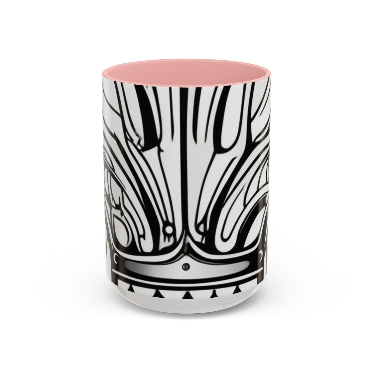 boostlete-boost-mode-icon-crown-offset-line-art-0190 — Accent Mug 11oz/15oz