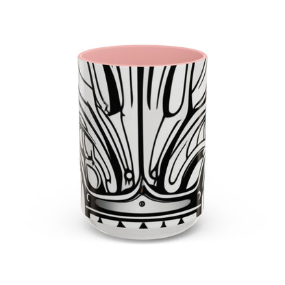 boostlete-boost-mode-icon-crown-offset-line-art-0190 — Accent Mug 11oz/15oz