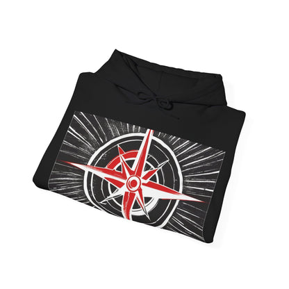 boostlete-boost-mode-icon-compass-chalk-vector-1382 — Unisex Heavy Blend Hoodie (G18500)