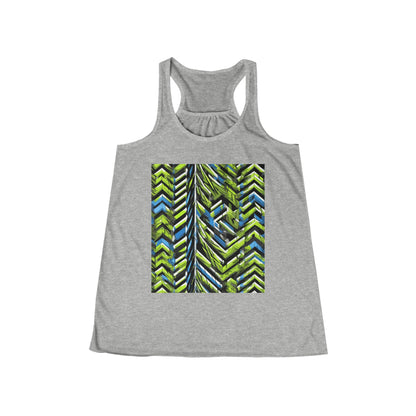 boostlete-rise-grind-pattern-chevron-isometric-0195 — Women's Flowy Racerback Tank (B+C 8800)