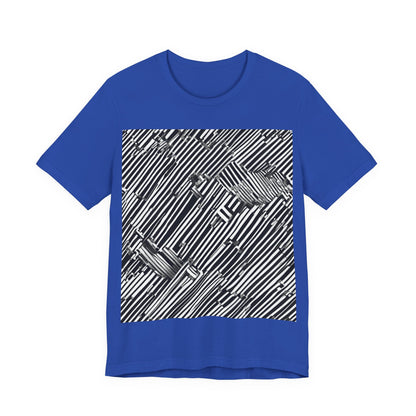 boostlete-mile-by-mile-pattern-barcode-monoline-0059 — Unisex Jersey Short Sleeve (B+C 3001)