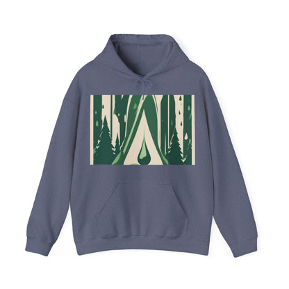 boostlete-quiet-power-icon-water-glitch-retro-0186 — Unisex Heavy Blend Hoodie (G18500)
