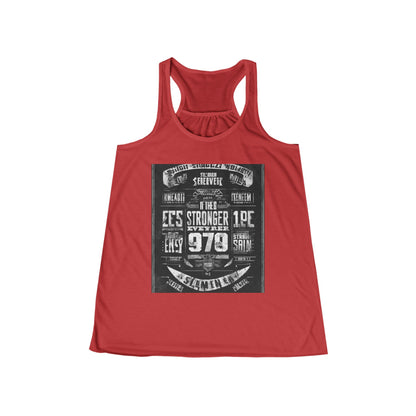 boostlete-rise-grind-type-stronger-every-rep-big-blueprint-0153 — Women's Flowy Racerback Tank (B+C 8800)