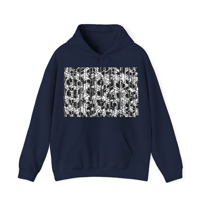 boostlete-field-day-pattern-micro-blueprint-0927 — Unisex Heavy Blend Hoodie (G18500)