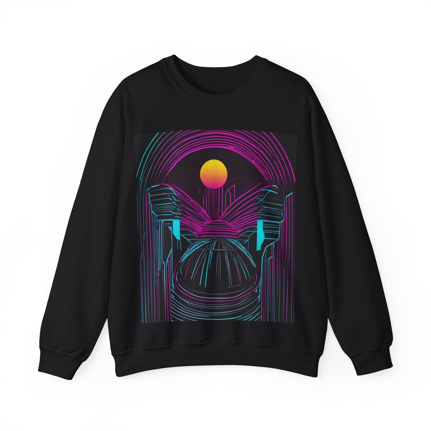 boostlete-rise-grind-icon-sunrise-motion-paper-0962 — Unisex Heavy Blend Crewneck (G18000)