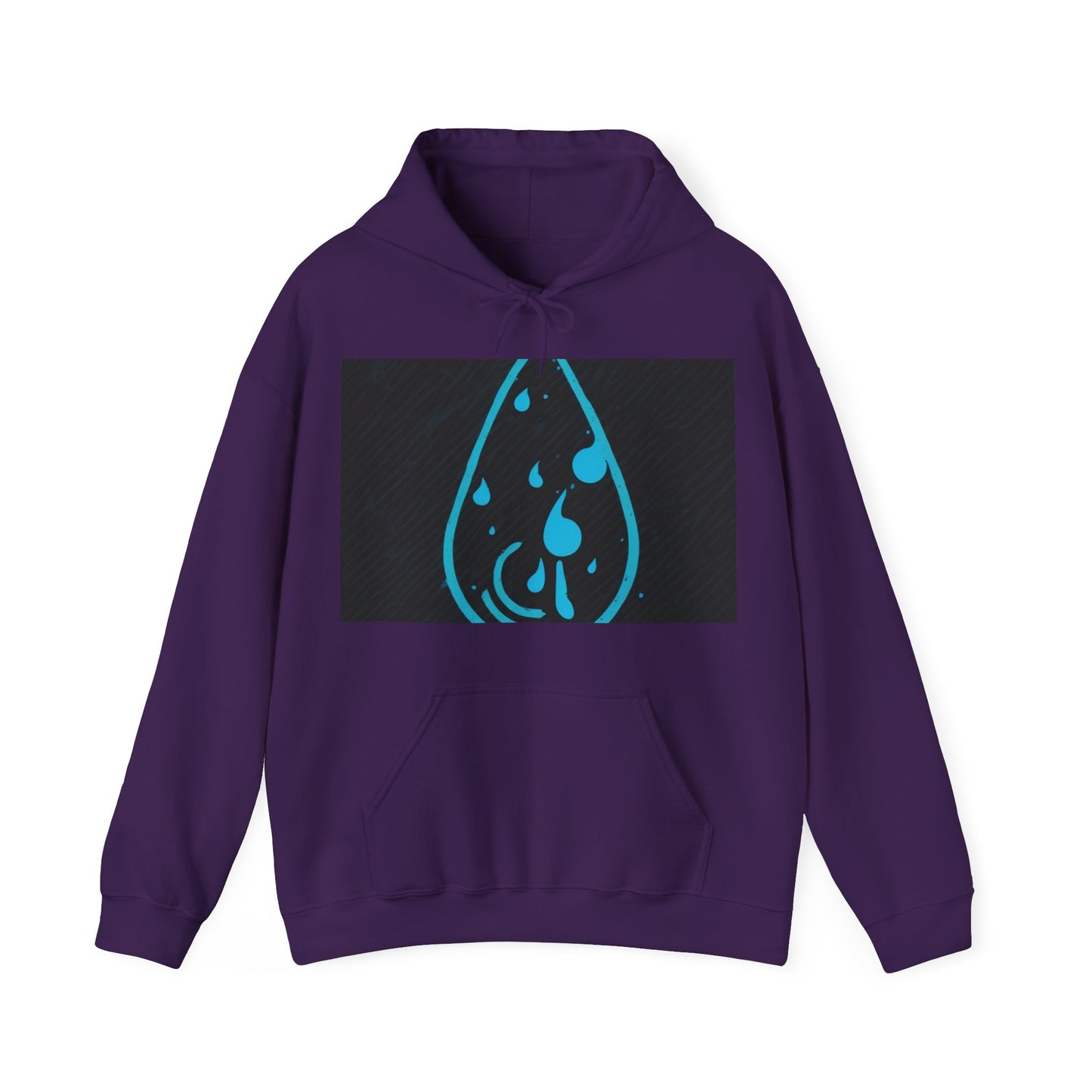 boostlete-iron-intent-icon-water-grainy-vector-0762 — Unisex Heavy Blend Hoodie (G18500)