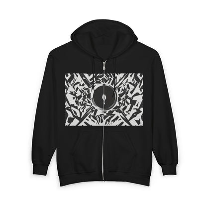 boostlete-am-crew-icon-flame-matte-geometric-0286 — Unisex Heavy Blend Full-Zip Hooded Sweatshirt