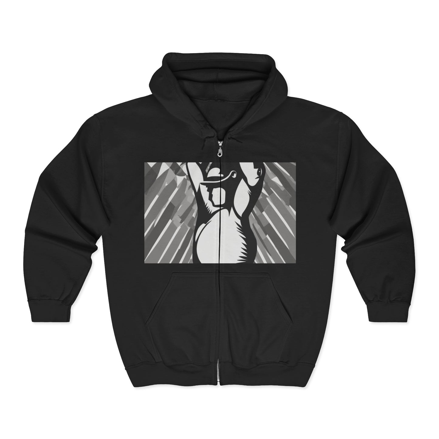 boostlete-iron-intent-scene-kettlebell-grainy-modern-0276 — Unisex Heavy Blend Full-Zip Hooded Sweatshirt