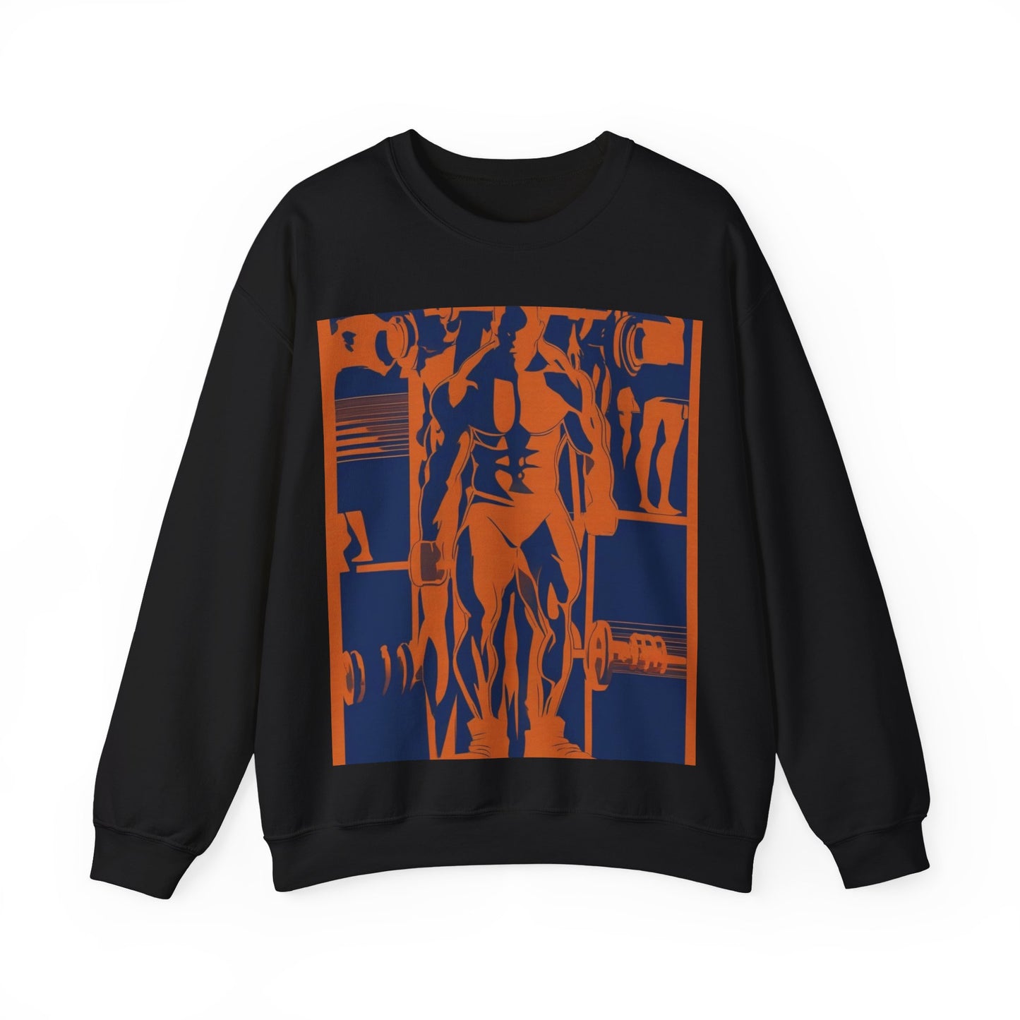 boostlete-rise-grind-scene-deadlift-3d-paper-0812 — Unisex Heavy Blend Crewneck (G18000)