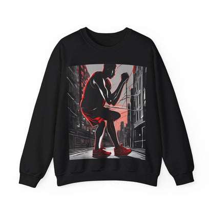 boostlete-am-crew-scene-runner-high-retro-0268 — Unisex Heavy Blend Crewneck Sweatshirt (Gildan)