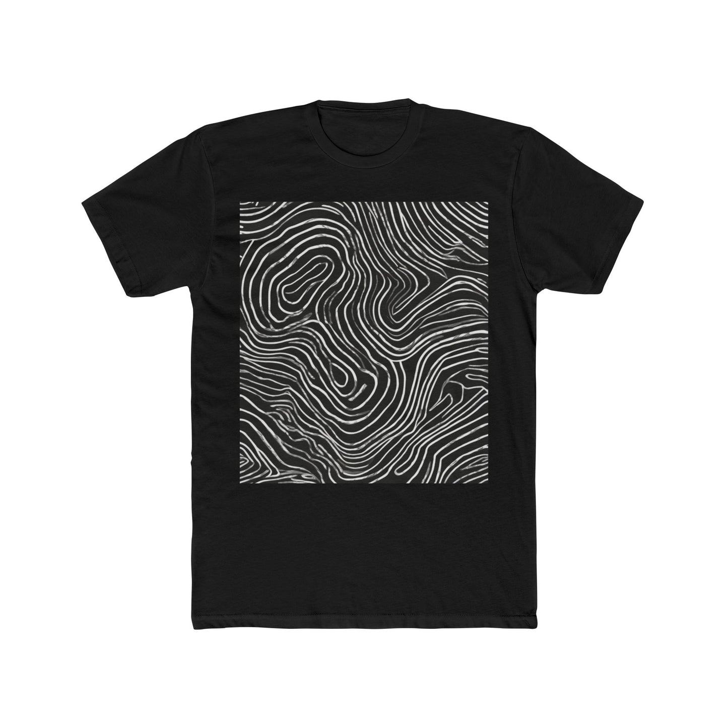 boostlete-field-day-pattern-topographic-badge-0307 — Unisex Cotton Crew Tee (NL 3600)