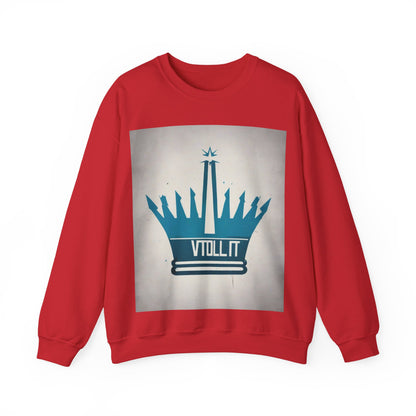 boostlete-am-crew-icon-crown-matte-industrial-0058 — Unisex Heavy Blend Crewneck Sweatshirt (Gildan)