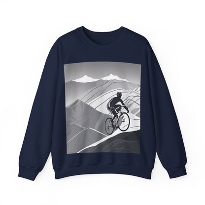 boostlete-recovery-progress-scene-cyclist-motion-vector-0808 — Unisex Heavy Blend Crewneck (G18000)