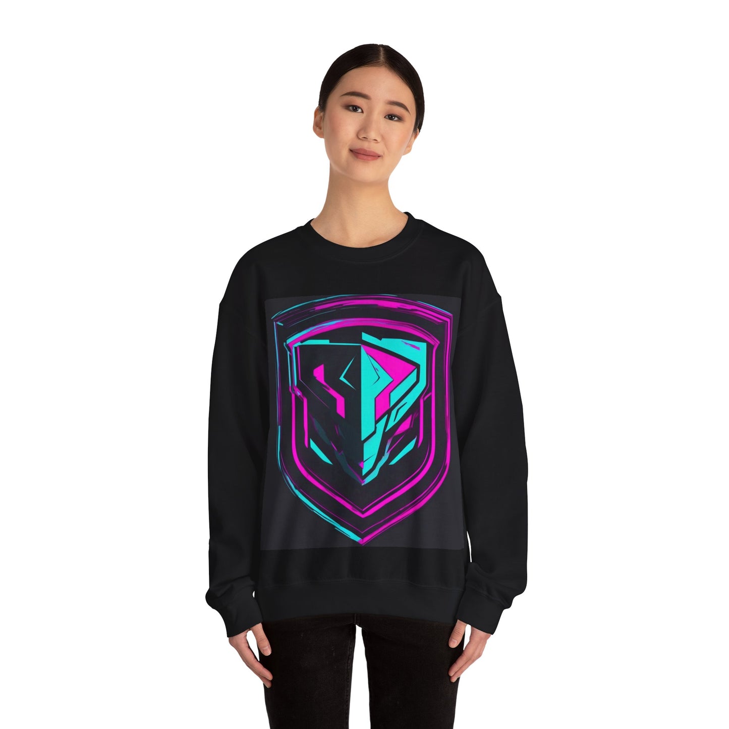 boostlete-pr-season-icon-shield-speed-industrial-0270 — Unisex Heavy Blend Crewneck Sweatshirt (Gildan)