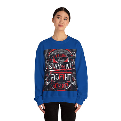 boostlete-rise-grind-type-stay-in-the-fight-banner-retro-1441 — Unisex Heavy Blend Crewneck (G18000)