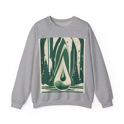 boostlete-quiet-power-icon-water-glitch-retro-0186 — Unisex Heavy Blend Crewneck Sweatshirt (Gildan)