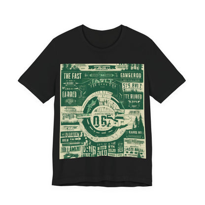 boostlete-mile-by-mile-type-fast-is-earned-big-blueprint-0041 — Unisex Jersey Short Sleeve (B+C 3001)