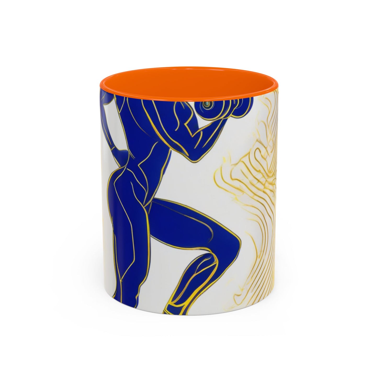 boostlete-iron-intent-scene-lunge-neon-line-art-0392 — Accent Mug 11/15oz