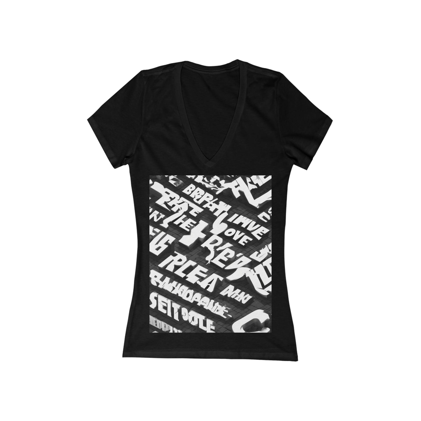 boostlete-pr-season-type-breathe-move-repeat-split-isometric-0017 — Women's Deep V-Neck Tee (B+C 6035)