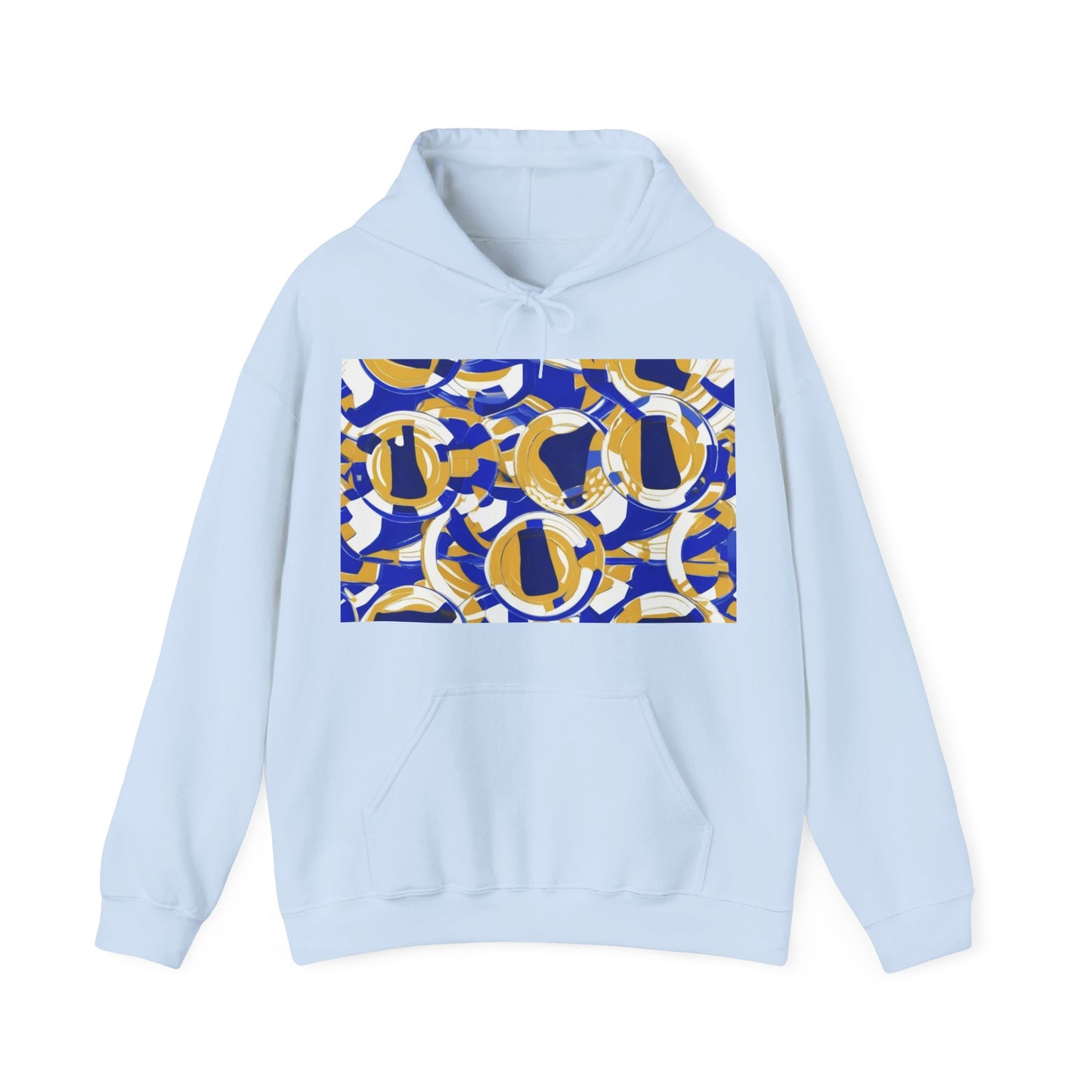boostlete-field-day-icon-barbell-grainy-line-art-0906 — Unisex Heavy Blend Hoodie (G18500)