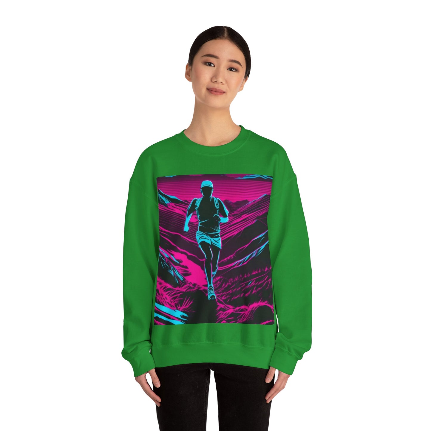 boostlete-am-crew-scene-trail-high-modern-0980 — Unisex Heavy Blend Crewneck (G18000)