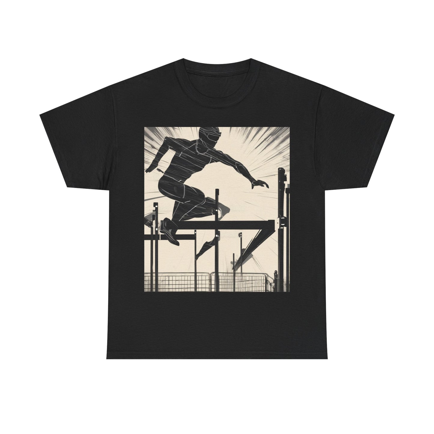 boostlete-iron-intent-scene-hurdler-speed-blueprint-0152 — Unisex Heavy Cotton Tee (Gildan 5000)