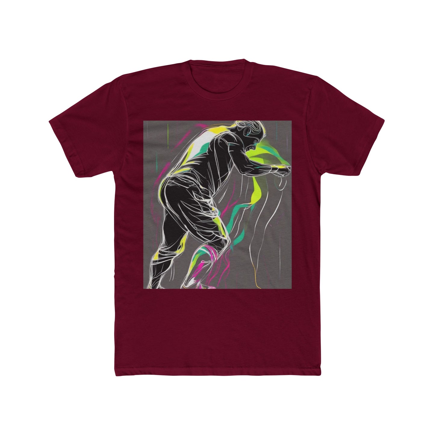 boostlete-iron-intent-scene-athlete-neon-monoline-0140 — Unisex Cotton Crew Tee (NL 3600)