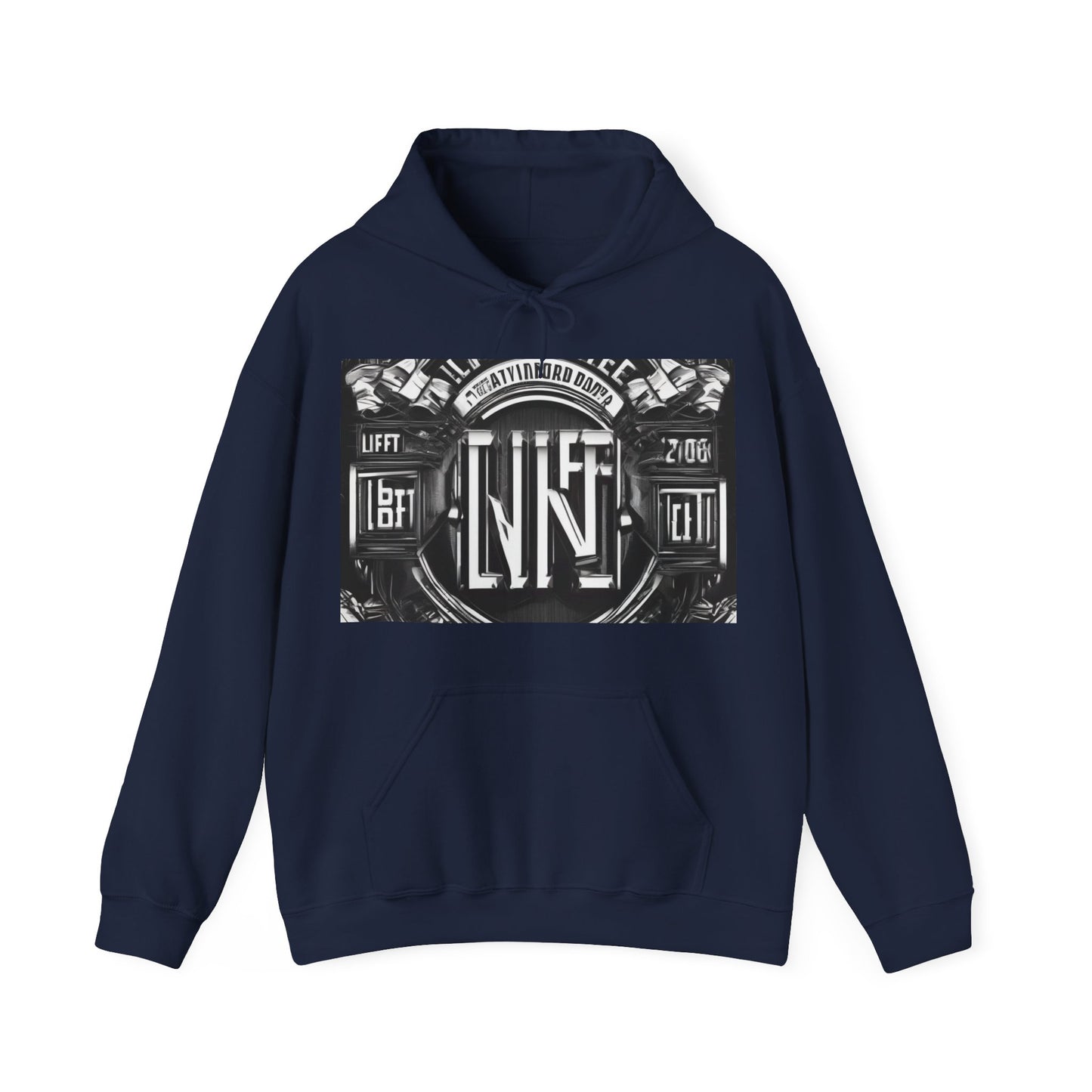 boostlete-am-crew-type-lift-the-standard-banner-engraved-0665 — Unisex Heavy Blend Hoodie (G18500)