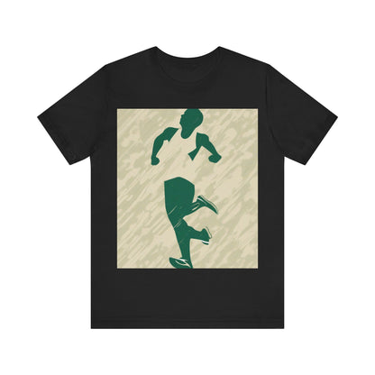 boostlete-am-crew-icon-runner-grainy-blueprint-0134 — Unisex Jersey Short Sleeve (B+C 3001)