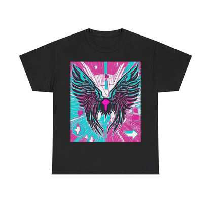 boostlete-am-crew-icon-wings-outline-line-art-0282 — Unisex Heavy Cotton Tee (Gildan 5000)