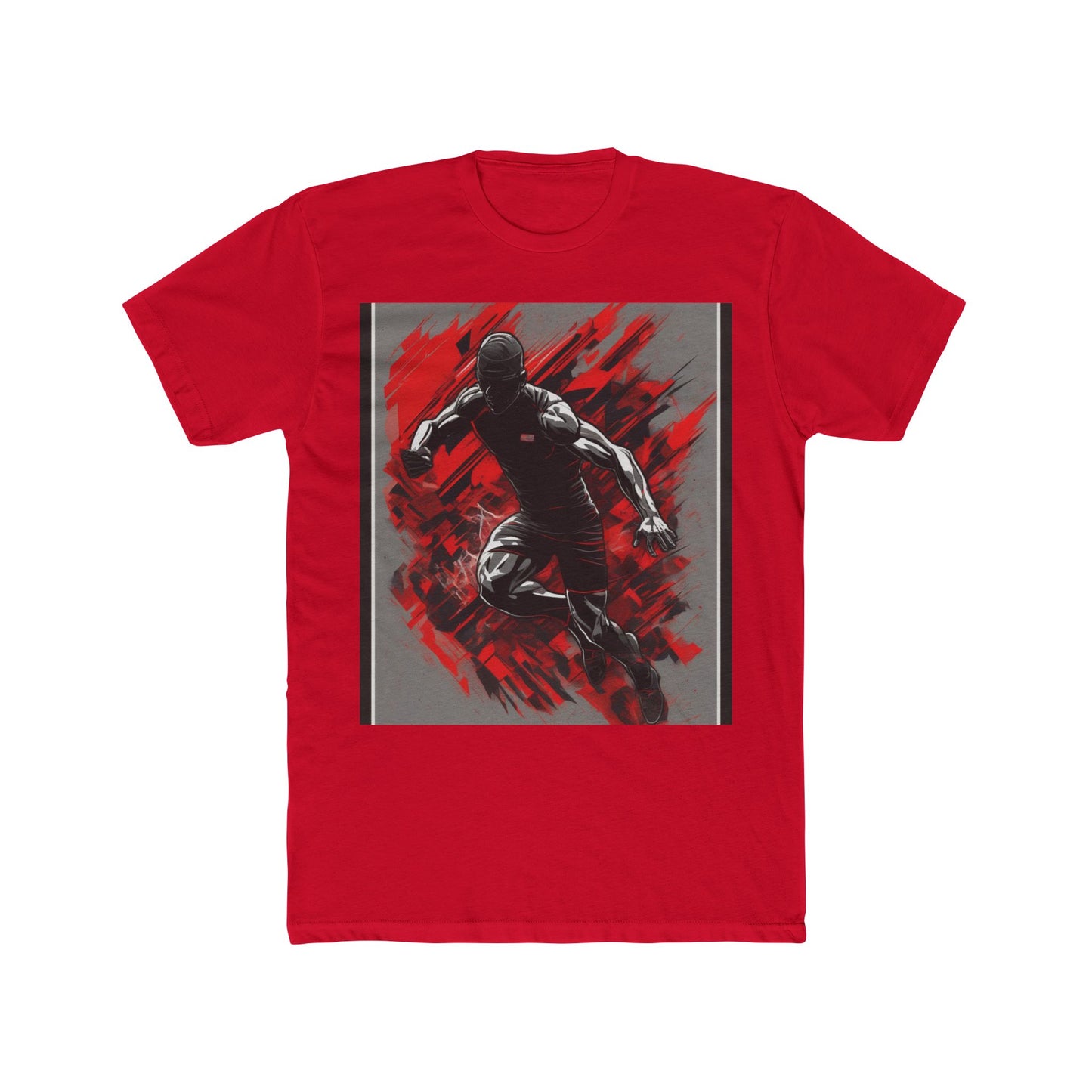 boostlete-field-day-scene-sprinter-glitch-badge-0284 — Unisex Cotton Crew Tee (NL 3600)