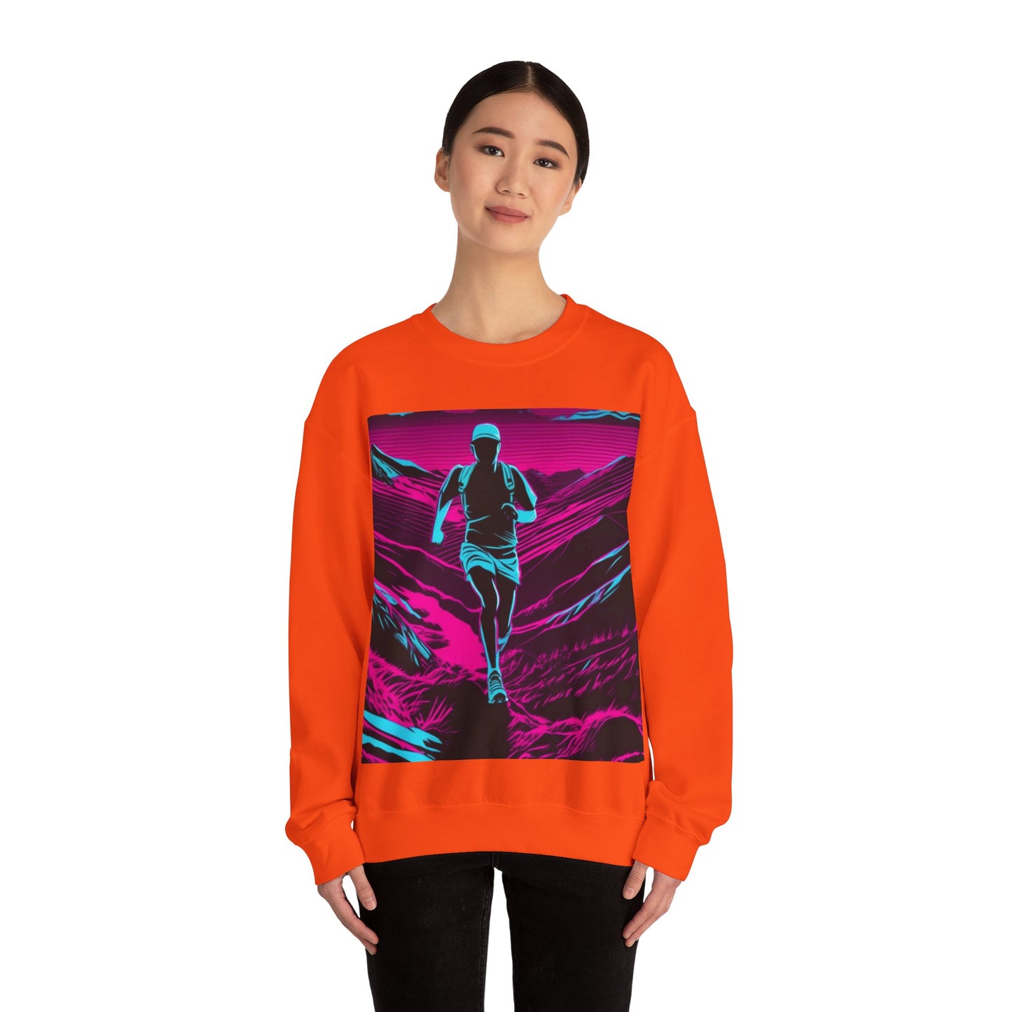 boostlete-am-crew-scene-trail-high-modern-0980 — Unisex Heavy Blend Crewneck (G18000)
