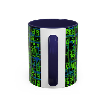 boostlete-mile-by-mile-pattern-plate-number-blueprint-0147 — Accent Mug 11oz/15oz