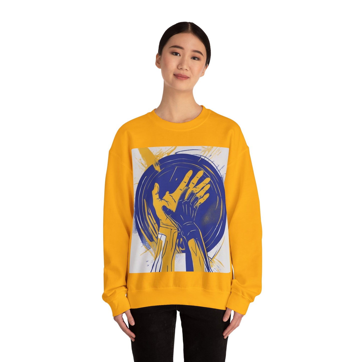 boostlete-am-crew-scene-athlete-neon-vector-0304 — Unisex Heavy Blend Crewneck Sweatshirt (Gildan)