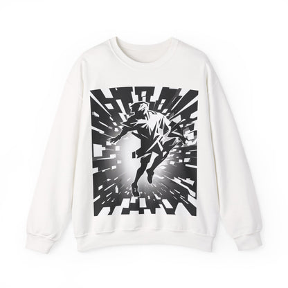 boostlete-am-crew-scene-sprinter-high-modern-0312 — Unisex Heavy Blend Crewneck Sweatshirt (Gildan)