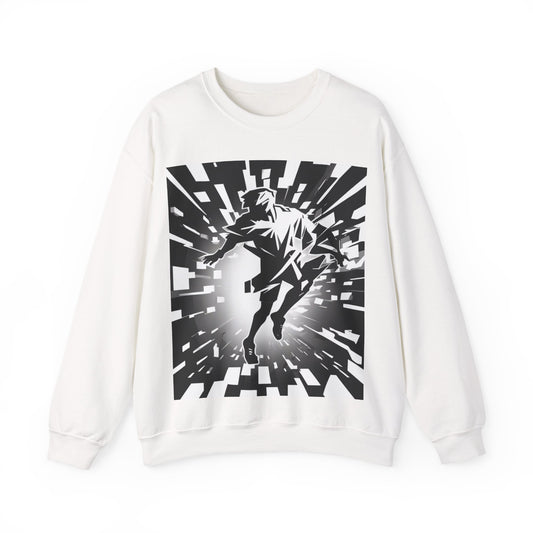 boostlete-am-crew-scene-sprinter-high-modern-0312 — Unisex Heavy Blend Crewneck Sweatshirt (Gildan)