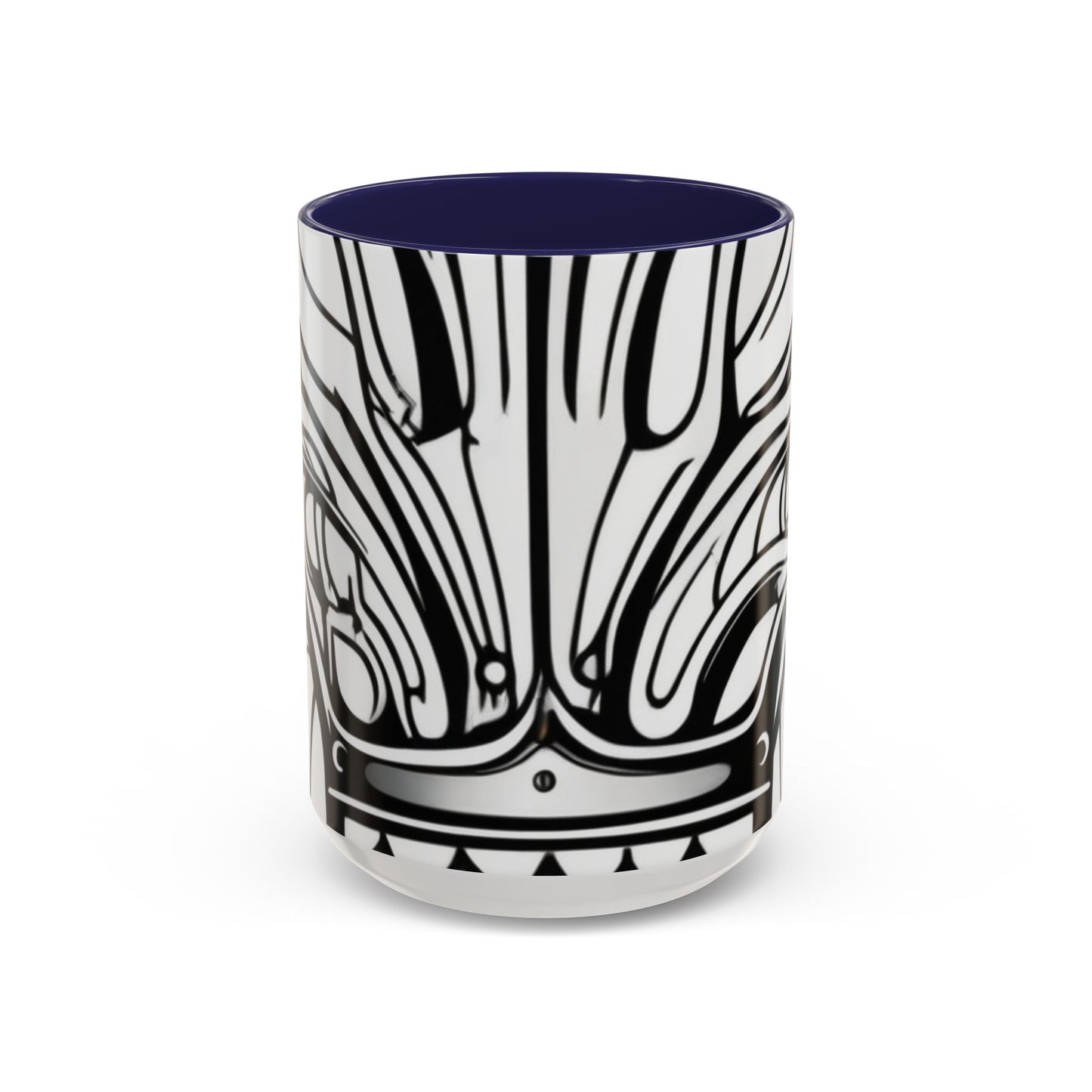boostlete-boost-mode-icon-crown-offset-line-art-0190 — Accent Mug 11oz/15oz