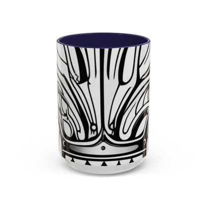 boostlete-boost-mode-icon-crown-offset-line-art-0190 — Accent Mug 11oz/15oz