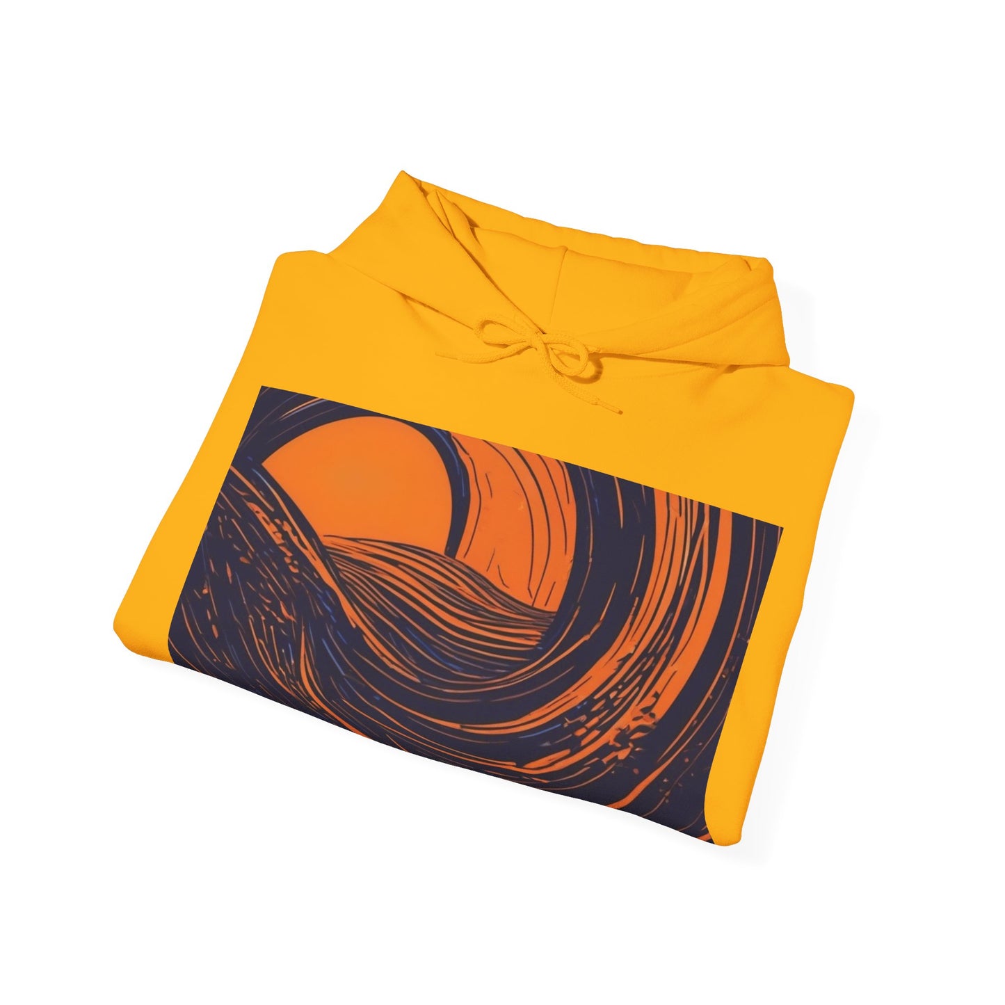 boostlete-rise-grind-icon-sunrise-speed-line-art-0202 — Unisex Heavy Blend Hooded Sweatshirt (Gildan)