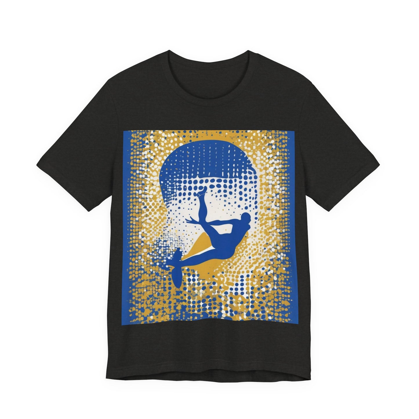 boostlete-field-day-icon-swimmer-halftone-paper-0246 — Unisex Jersey Short Sleeve (B+C 3001)