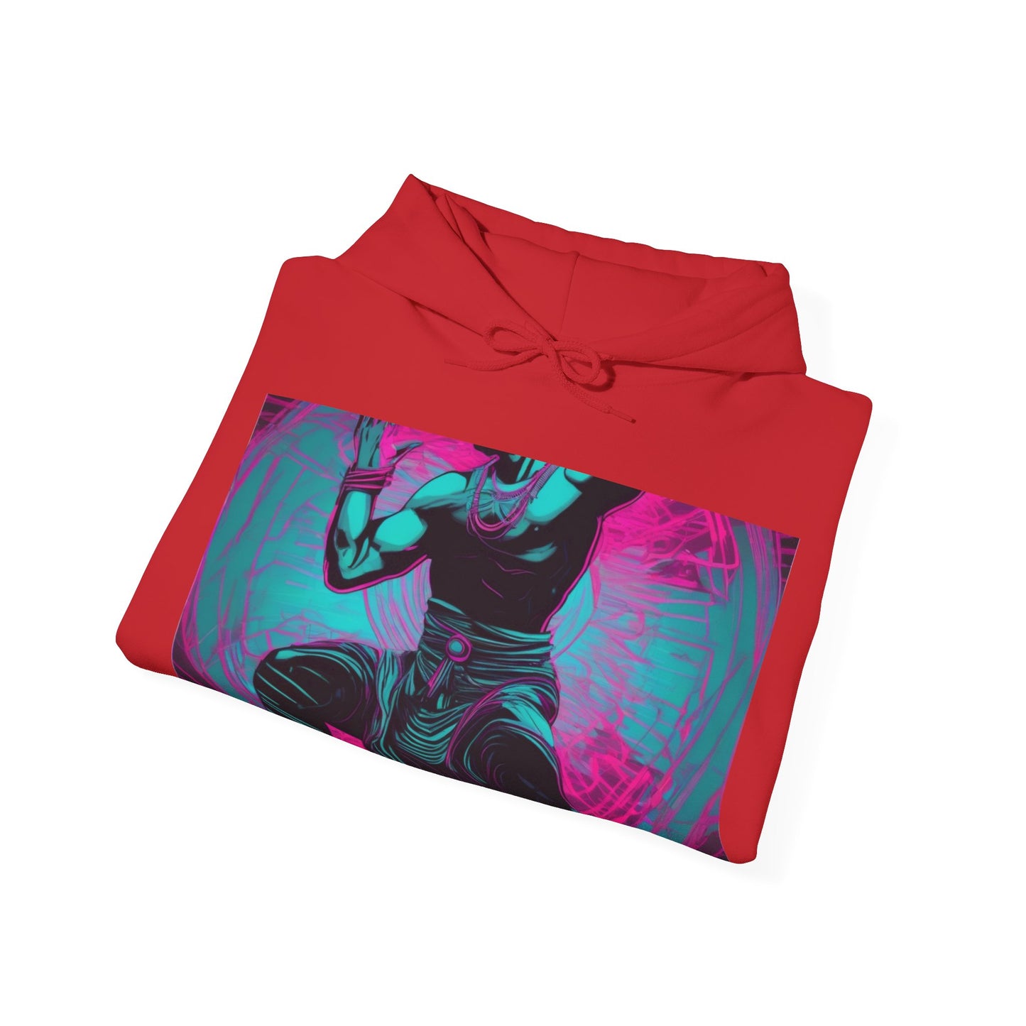 boostlete-rise-grind-scene-yogi-motion-line-art-0240 — Unisex Heavy Blend Hooded Sweatshirt (Gildan)