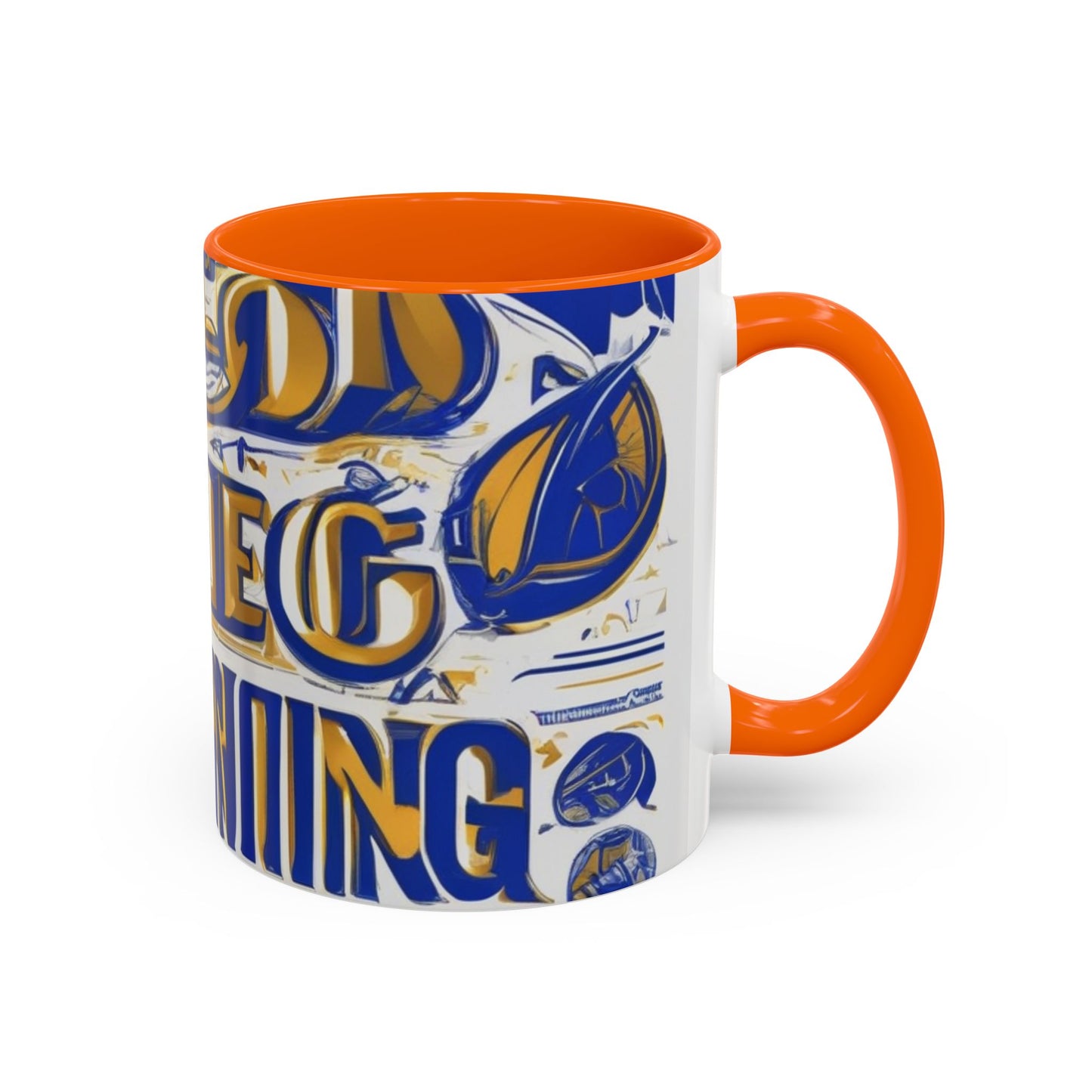 boostlete-am-crew-type-own-the-morning-outline-over-solid-vector-0429 — Accent Mug 11/15oz