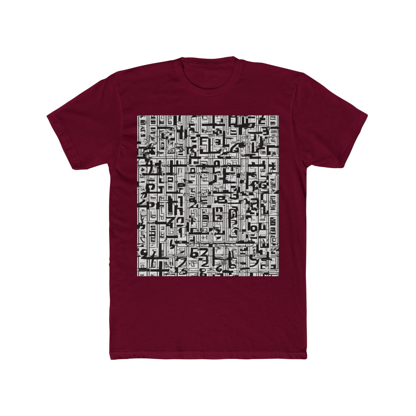 boostlete-boost-mode-pattern-plate-number-engraved-0103 — Unisex Cotton Crew Tee (NL 3600)