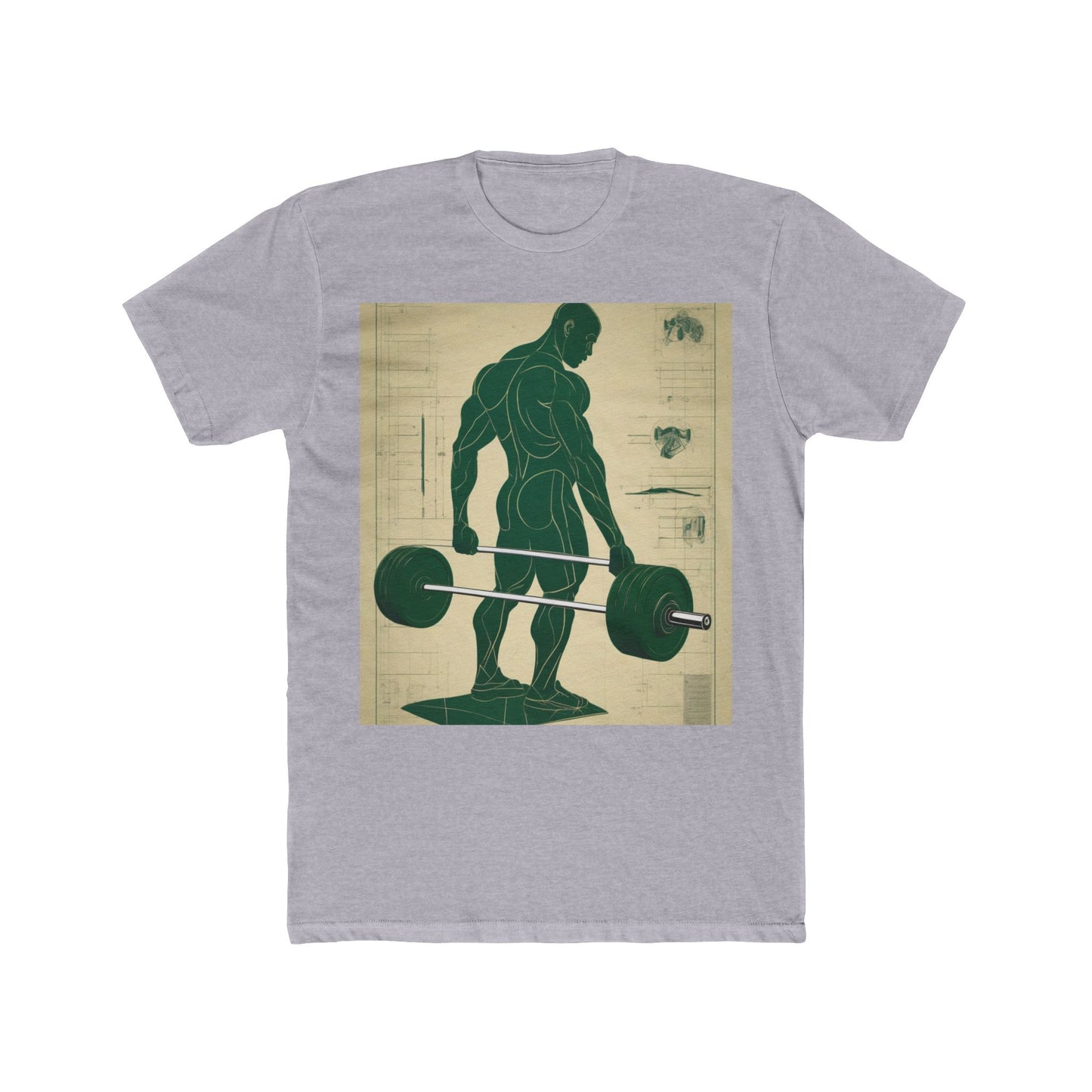 boostlete-recovery-progress-scene-deadlift-3d-blueprint-0236 — Unisex Cotton Crew Tee (NL 3600)