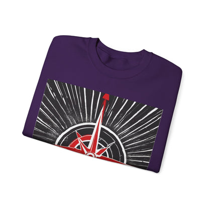 boostlete-boost-mode-icon-compass-chalk-vector-1382 — Unisex Heavy Blend Crewneck (G18000)
