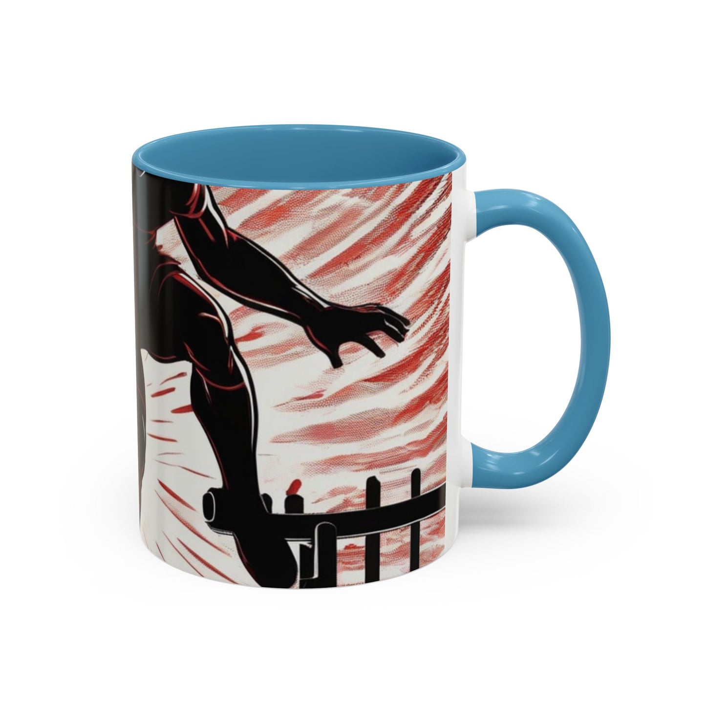 boostlete-recovery-progress-scene-hurdler-halftone-engraved-0212 — Accent Mug 11oz/15oz