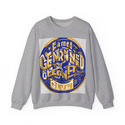 boostlete-pr-season-type-earned-not-given-badge-isometric-0105 — Unisex Heavy Blend Crewneck Sweatshirt (Gildan)