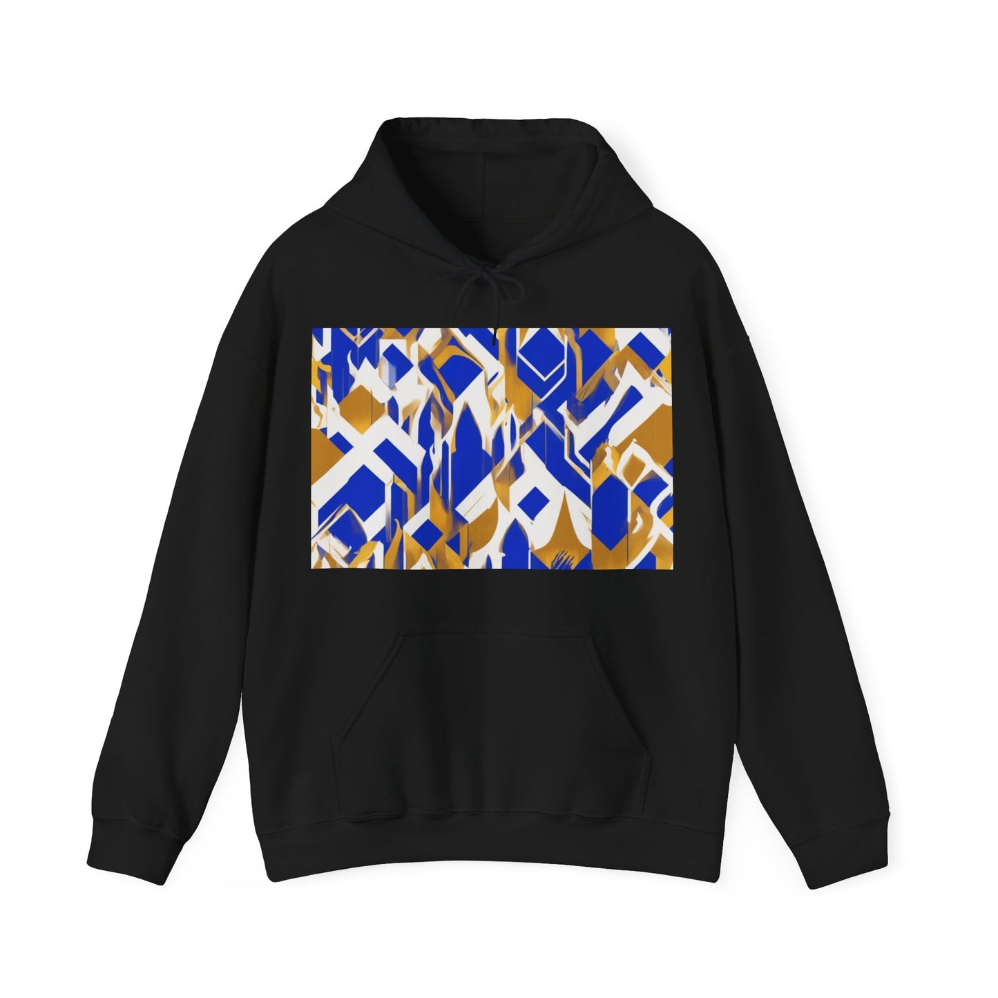 boostlete-field-day-icon-flame-glitch-geometric-0090 — Unisex Heavy Blend Hooded Sweatshirt (Gildan)