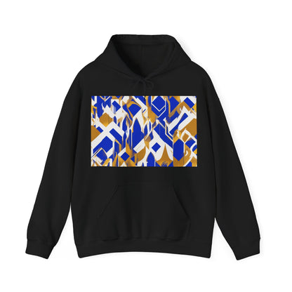 boostlete-field-day-icon-flame-glitch-geometric-0090 — Unisex Heavy Blend Hooded Sweatshirt (Gildan)